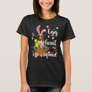 Gräns Collie Glad påsk Day Påsk Colorful Egg T Shirt