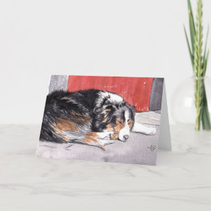 Gräns Collie Greeting Card Kort