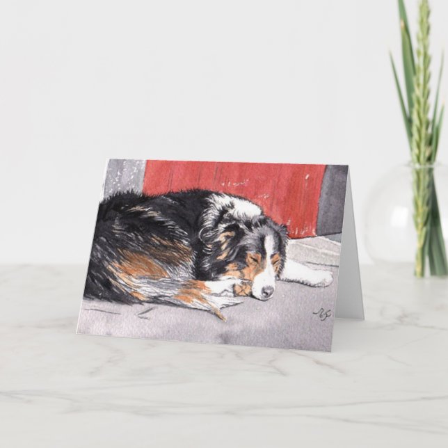 Gräns Collie Greeting Card Kort (Framsida)