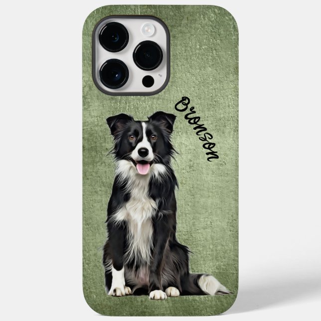 Gräns Collie Grunge Fodral-Mate iphone case (Baksida)