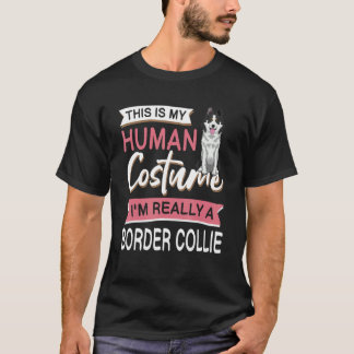 Gräns Collie Halloween Hund för Gräns Collie Owne T Shirt
