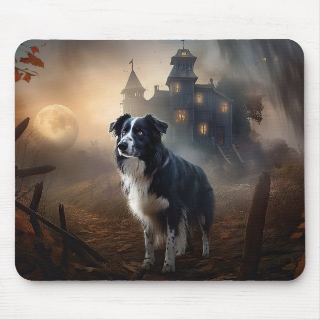 Gräns Collie Halloween Scary Musmatta (Framsidan)