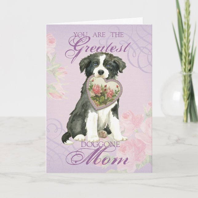 Gräns Collie Heart Mamma Kort (Framsida)