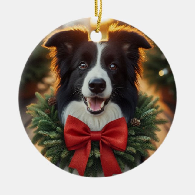 Gräns Collie helgdag ornament (Framsidan)