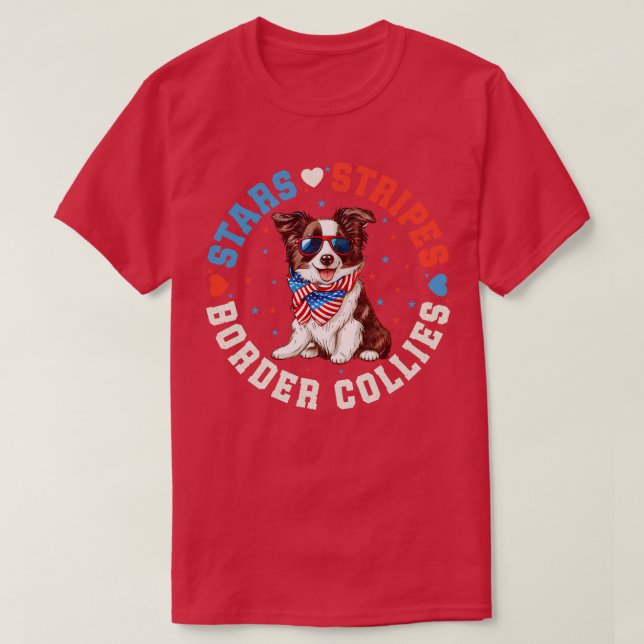 Gräns Collie Hund 1 T Shirt (Design framsida)