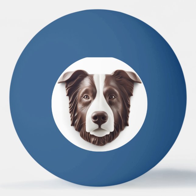 Gräns Collie Hund 3D Inspired Pingisboll (Framsidan)