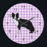 Gräns Collie Hund Abstrakt Illustration Gingham Stor Klocka<br><div class="desc">illustration av perfektens abstrakt hund för hundälskare! Cute gräns kollie hund med vismisk stjärndesign. Gräns kollie hund,  gräns kollie hund pappa,  den här är till dig. Också gräns Collie hund illustration för barn.</div>