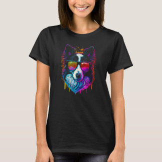 Gräns Collie hund art Gräns Collie T Shirt