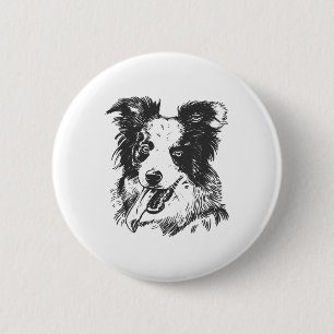 Gräns Collie Hund - Aussie Älskare Knapp