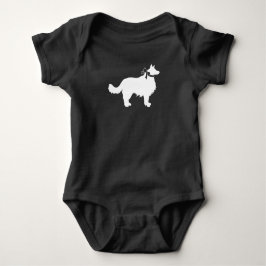 Gräns Collie Hund Baby Shower Puppy Grått T Shirt