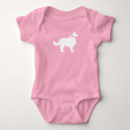 Gräns Collie Hund Baby Shower Puppy Rosa Girl Girl T Shirt