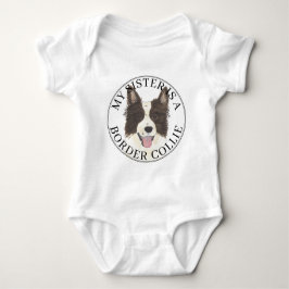 Gräns Collie Hund Big Sister T Shirt