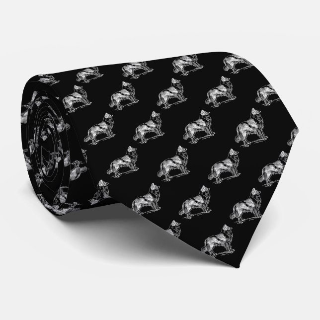 Gräns Collie Hund Black White Slips (Rullad)