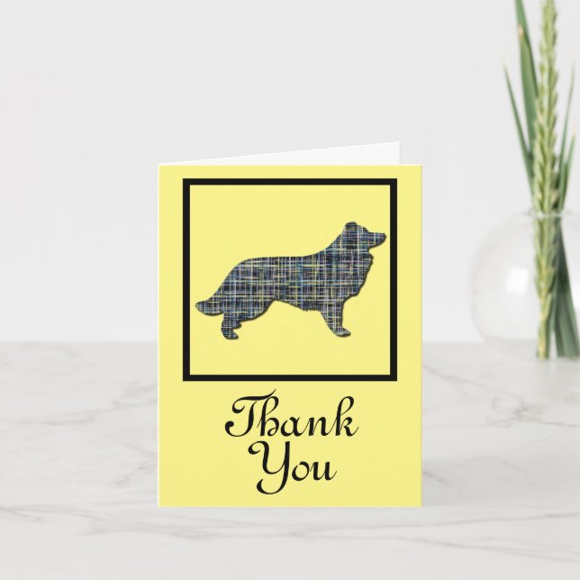 Gräns Collie Hund Greeting Card Kort (Framsida)