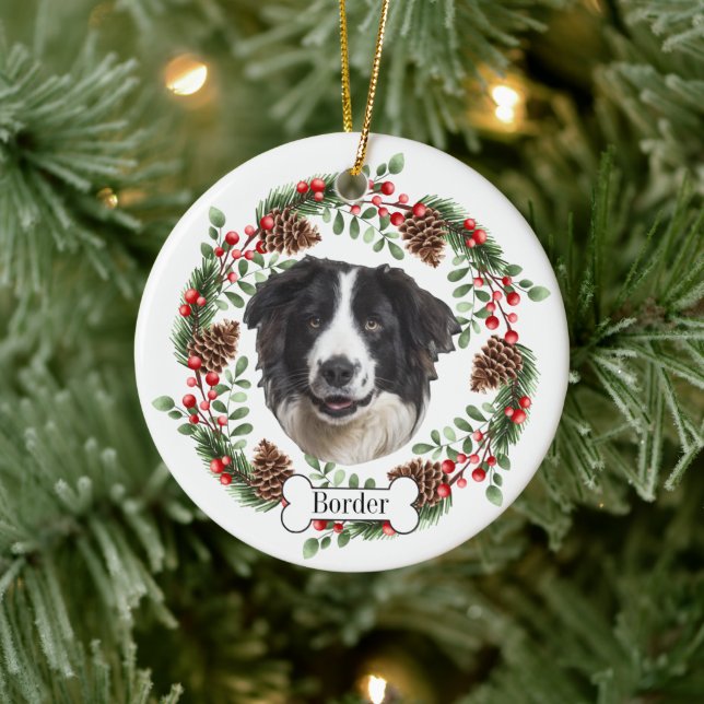 gräns collie hund julgransprydnad keramik (Träd)