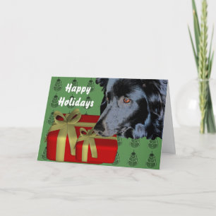 Gräns Collie Hund julkort Helgdag Helgkort