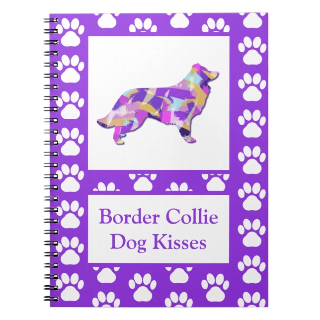 Gräns Collie Hund Kisses Silhouette Cute PPY&B Anteckningsbok (Framsidan)