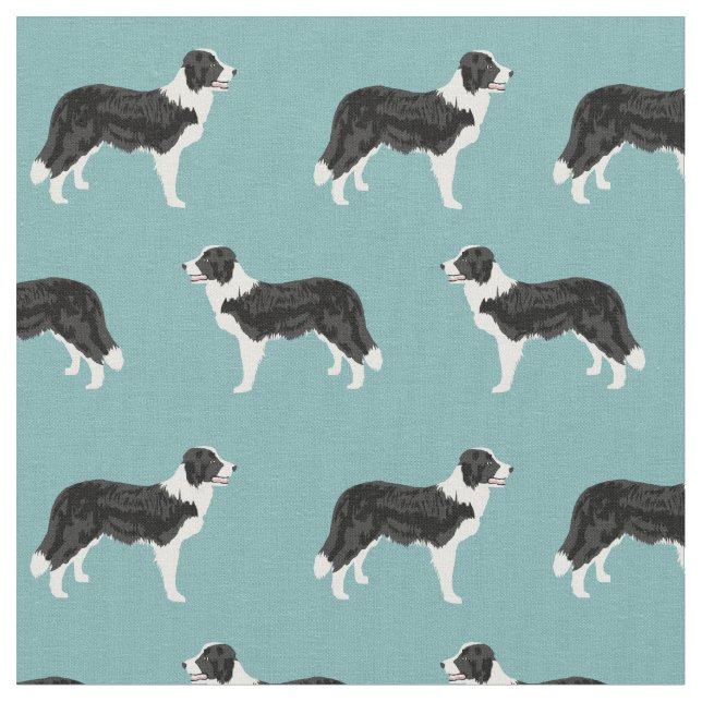 Gräns Collie hund light blue Tyg (Närbild)