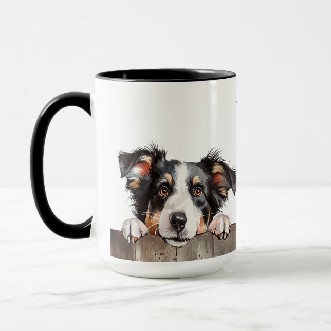 Gräns Collie Hund Mugg (Vänster)