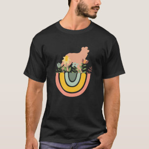 Gräns Collie Hund Pappa Pet Cute Rainbow Boho P T Shirt
