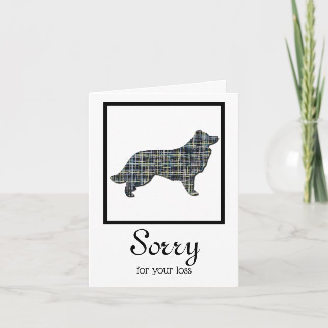 Gräns Collie Hund Pet Sympathy Card Kort (Framsida)