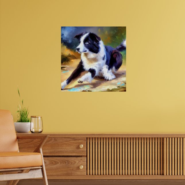 Gräns Collie Hund Poster (Vardagsrum 2)