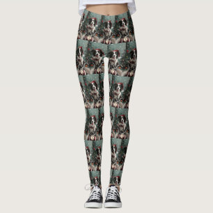 Gräns Collie Hund Riding Motorcykel jul Leggings