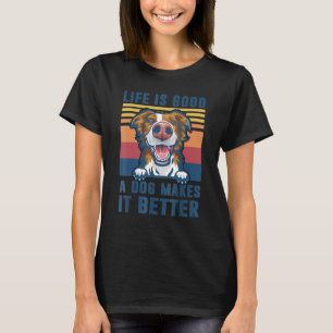 Gräns Collie Hund Rolig hund Pappa Mamma Manar Kvi T Shirt