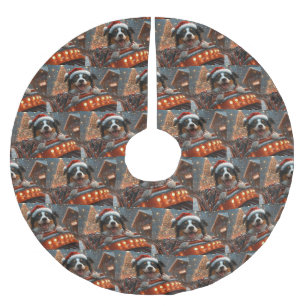 Gräns Collie Hund Roller Underlägg jul Julgransmatta Borstad Polyester