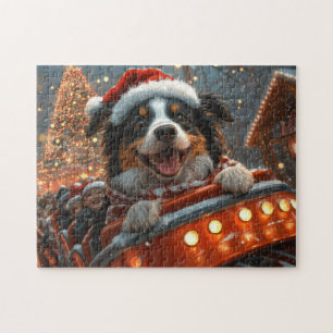 Gräns Collie Hund Roller Underlägg jul Pussel
