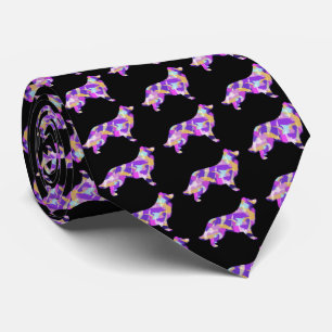 Gräns Collie Hund Silhouette Lila Black Nacke Slips