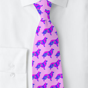 Gräns Collie Hund Silhouette Rosa&Blue Rosa Slips