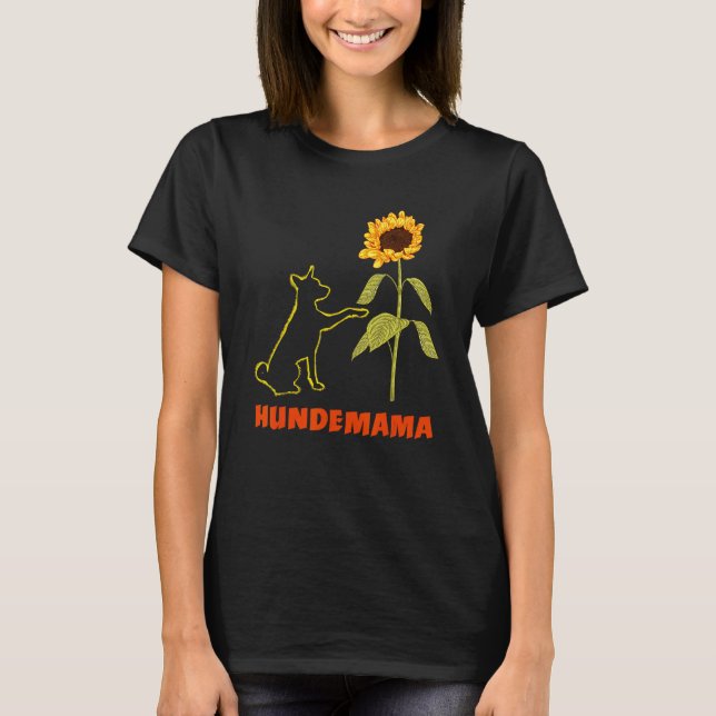 Gräns Collie Hund Sunblommor Hund Fläkt Hund T Shirt (Framsida)