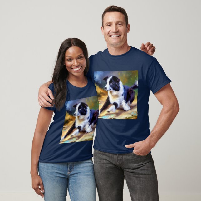 Gräns Collie Hund T Shirt (Unisex)