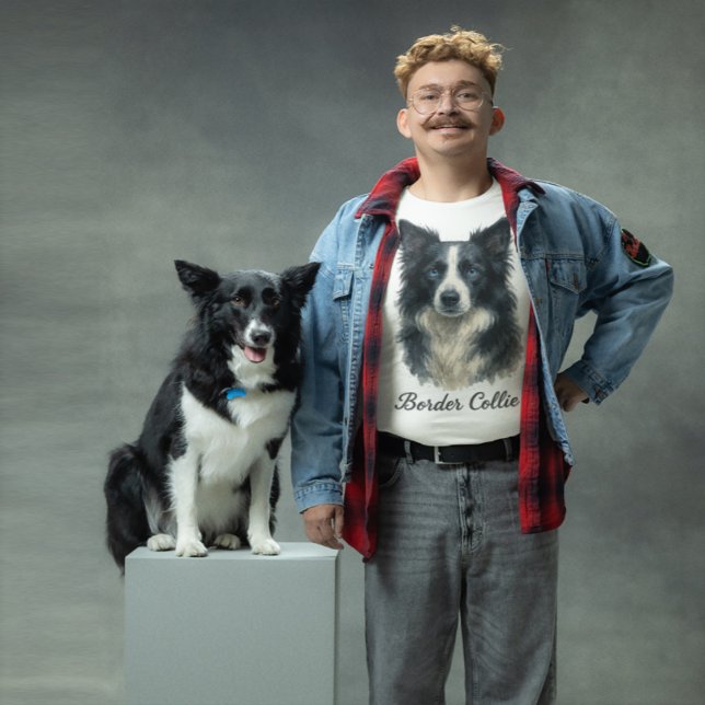 Gräns Collie hund T Shirt (Skapare uppladdad)