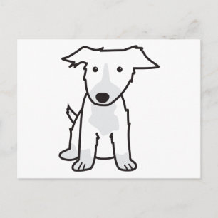 Gräns Collie Hund Tecknad Vykort