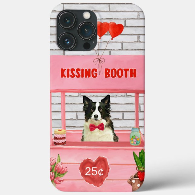 Gräns Collie Hund Valentine Day Kissing Booth (Baksida)
