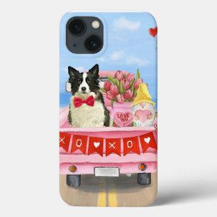 Gräns Collie Hund Valentine Day Lastbil Hearts