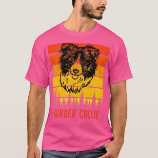 Gräns Collie-Hundälskare solnedgång för Gi Pappa M T Shirt