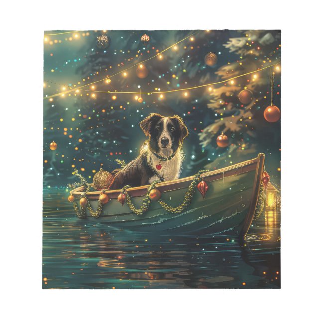 Gräns Collie Jul Festive Voyage Anteckningsblock (Framsida)