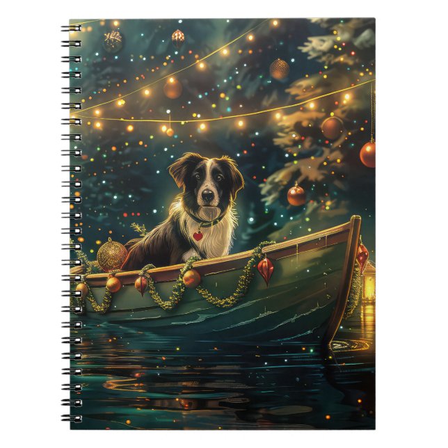 Gräns Collie Jul Festive Voyage Anteckningsbok (Framsidan)