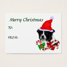 Gräns Collie jul Gift Namn bricka Visitkort