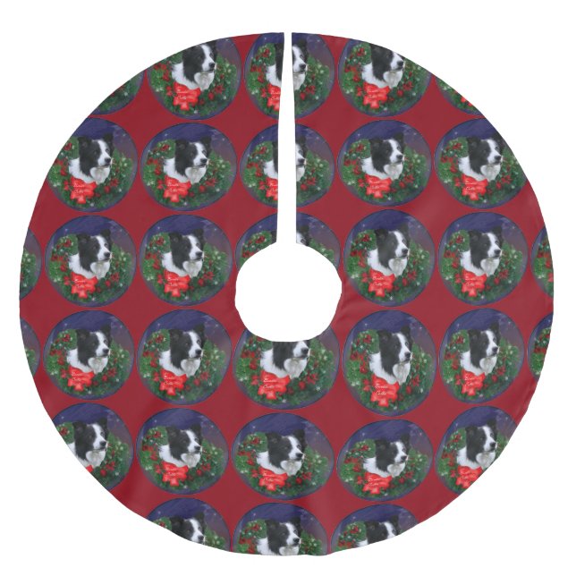 Gräns Collie-jul Julgransmatta Borstad Polyester (Framsidan)