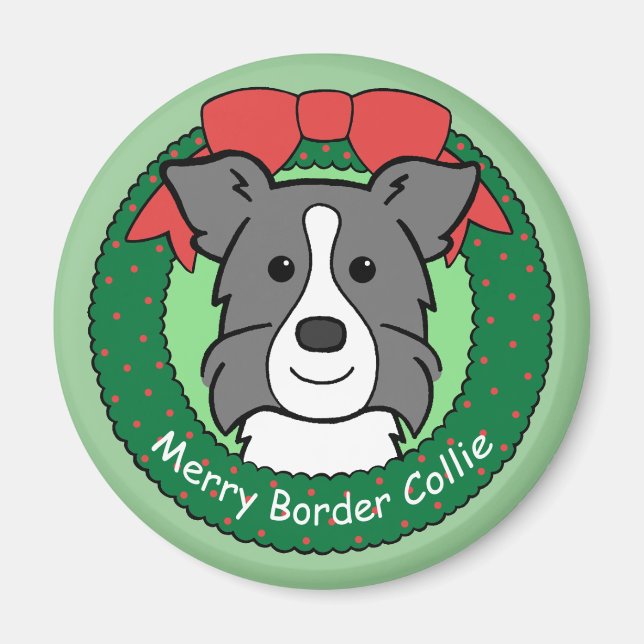 Gräns Collie-jul Magnet (Framsidan)