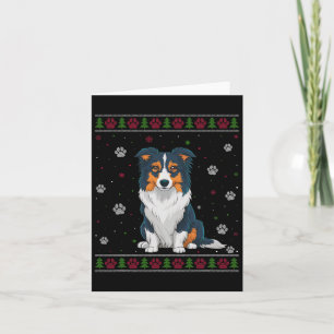 Gräns Collie Jul Sweater Julafton Pet Animal Do Kort