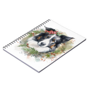 Gräns Collie Juldagen Utandning Festive Valp Anteckningsbok