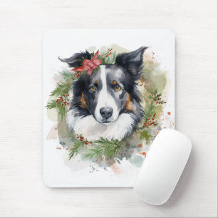 Gräns Collie Juldagen Utandning Festive Valp Musmatta