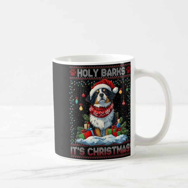 Gräns Collie Julgran Dekoration Hund älskare Kaffemugg (Höger)