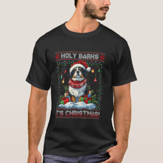 Gräns Collie Julgran Dekoration Hund älskare T Shirt