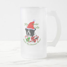 Gräns Collie-julklappar Frostat Ölglas